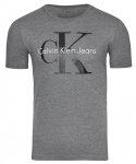 T-shirt koszulka Calvin Klein Jeans męska z okrągłym dekoldem grafitowa
