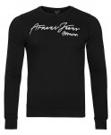 Armani Jeans bluza czarna męska duże logo bawełniana