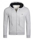 Bluza męska Lacoste szara bawełniana rozpinana z kapturem