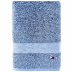Ręcznik błękitny Tommy Hilfiger bawełniany