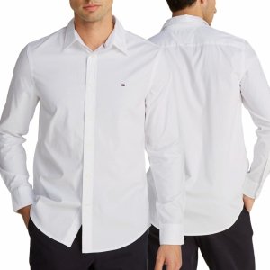 Koszula biała Tommy Hilfiger Slim Fit męska logo