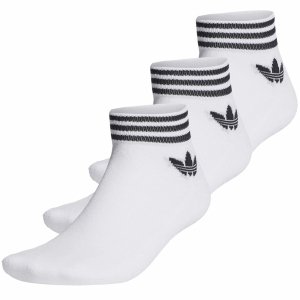 Skarpety 3 pary Adidas Trefoil za kostkę białe
