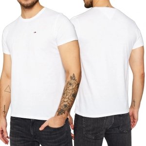 T-shirt Tommy Jeans koszulka męska z okrągłym dekoldem biała