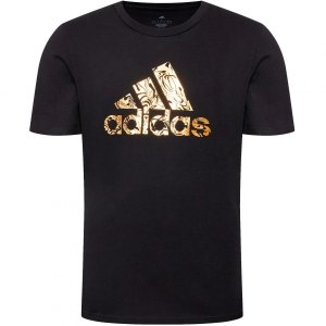 T-shirt Adidas koszulka złote logo krótki rękaw