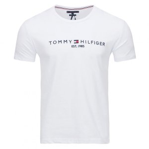 T-shirt Tommy Hilfiger koszulka męska z okrągłym dekoldem biała
