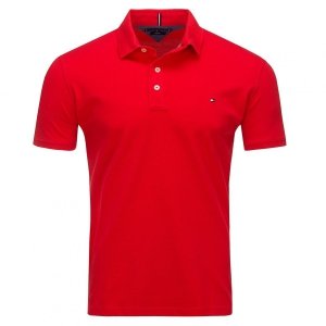 Polówka polo Tommy Hilfiger męska czerwona bawełniana