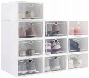 Pojemnik 10 sztuk organizer pudełko na buty z klapą