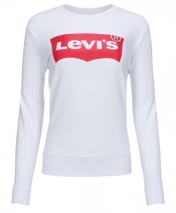 Bluza damska Levi's Levis biała bawełniana duże logo