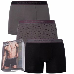 Bokserki Emporio Armani majtki męskie 3 pary czarne i szare