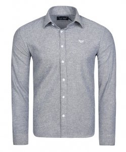 Koszula Armani Jeans szara Slim Fit męska logo