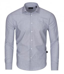 Emporio Armani koszula szara Modern Fit męska logo