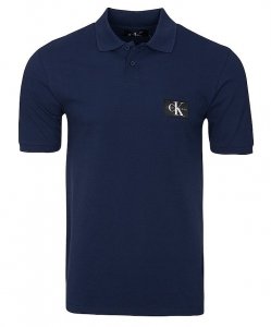 Polo polówka Calvin Klein Jeans męska granatowa bawełniana