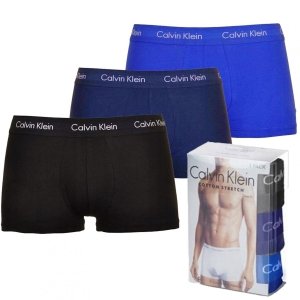 Bokserki Calvin Klein majtki męskie 3 pary niebieskie granatowe czarne