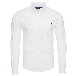 Koszula Slim Fit męska Ralph Lauren biała bawełniana