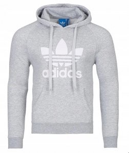 Adidas Originals bluza kangurka z kapturem szara męska