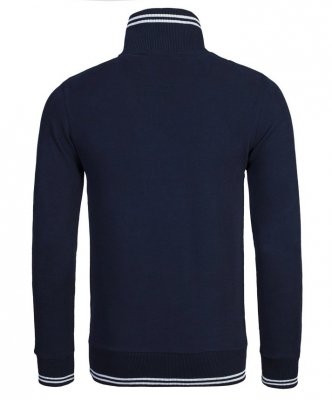 Sweter męski Emporio Armani bawełniany granatowy z kołnierzykiem