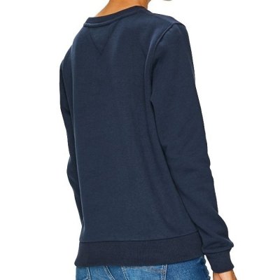  Bluza Tommy Jeans damska duże logo granatowa bawełniana