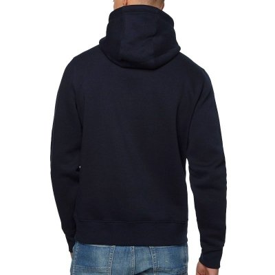 Bluza Tommy Hilfiger męska granatowa z kapturem bawełniana duże logo
