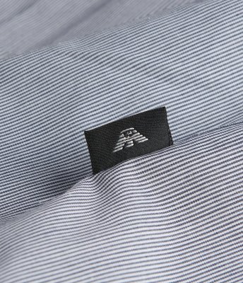 Emporio Armani koszula szara Modern Fit męska w paski