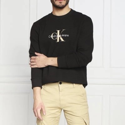 Bluza Calvin Klein Jeans męska czarna bez kaptura