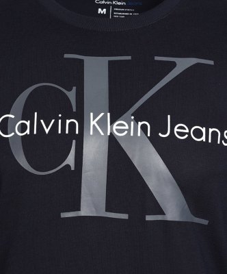 Longsleeve koszulka Calvin Klein Jeans na długi rękaw męska granatowa