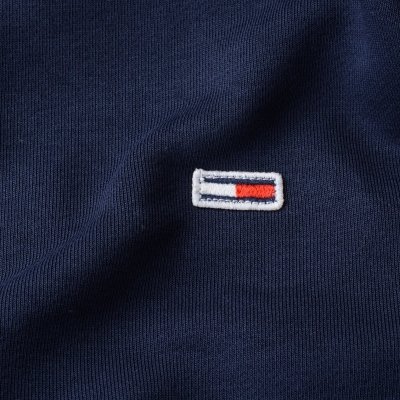 Bluza Tommy Jeans męska granatowa kangurka z kapturem