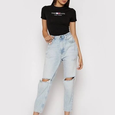 T-shirt Tommy Jeans body koszulka damska czarna