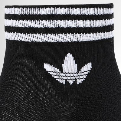 Skarpety 3 pary Adidas Trefoil za kostkę czarne