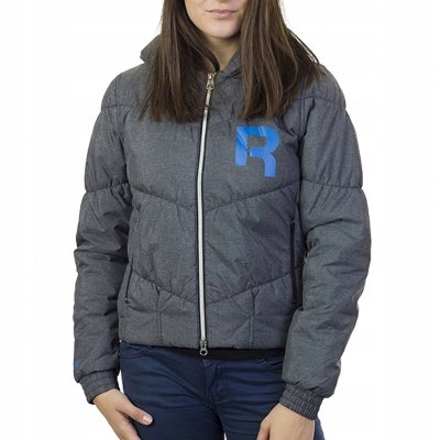 Kurtka damska zimowa Reebok szara z kapturem
