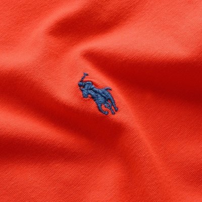 T-shirt damski Polo Ralph Lauren z okrągłym dekoldem czerwony