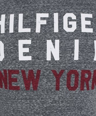 Bluza Tommy Hilfiger męska grafitowa duże logo bawełniana