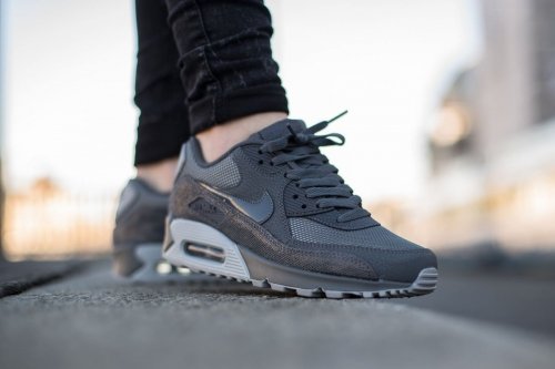 Buty sneakersy Nike Air Max 90 damskie sportowe szare
