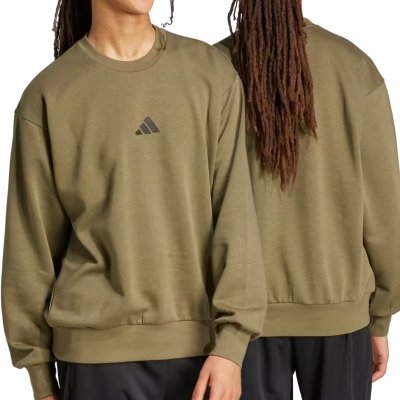 Bluza treningowa męska Adidas do ćwiczeń sportowa zielona duże logo