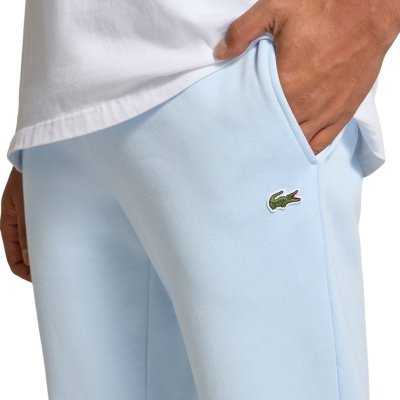 Lacoste komplet dresowy bawełniany błękitny męski spodnie bluza rozpinana z kołnierzykiem