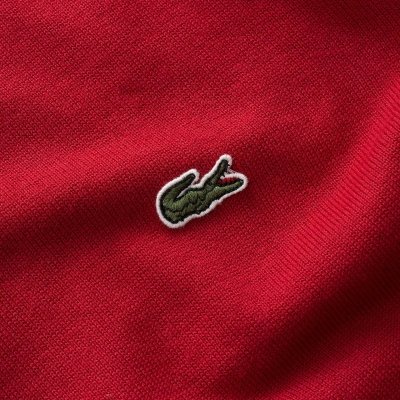 Sweter męski Lacoste bordowy bawełniany z okrągłym dekoldem 