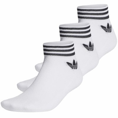 Skarpety 3 pary Adidas Trefoil za kostkę białe