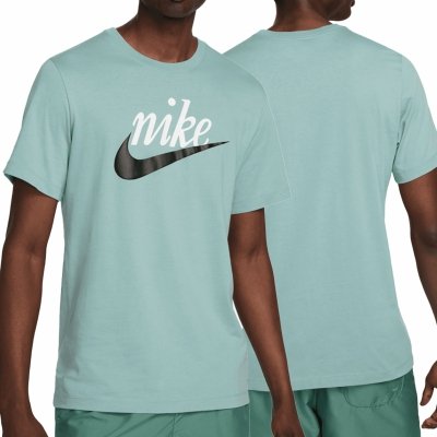 Nike t-shirt na krótki rękaw koszulka męska miętowa z nadrukiem