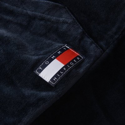 Tommy Hilfiger bluza welurowa męska rozpinana z kapturem