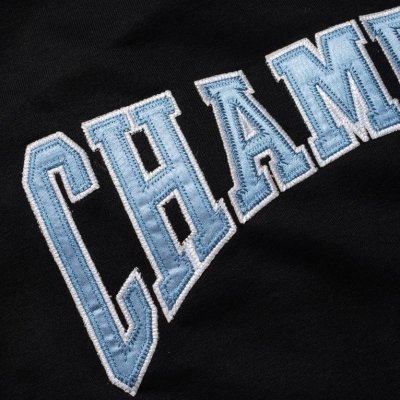 Champion bluza męska czarna duże logo wkładana przez głowę