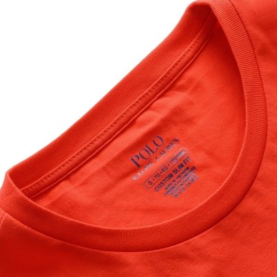 T-shirt damski Polo Ralph Lauren z okrągłym dekoldem czerwony