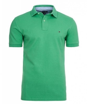 Polówka polo Tommy Hilfiger męska zielona bawełniana