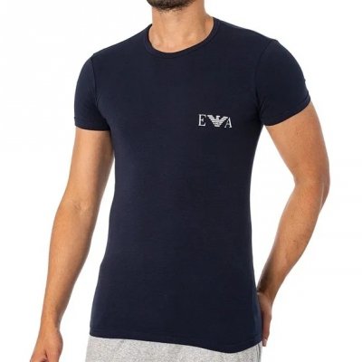 Emporio Armani t-shirt koszulka męska 2 sztuki granatowa i bordowa