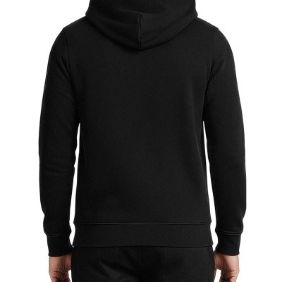 Bluza Karl Lagerfeld męska z kapturem czarna bawełniana złote logo