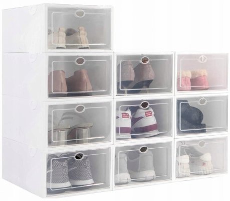 Pojemnik 10 sztuk organizer pudełko na buty z klapą