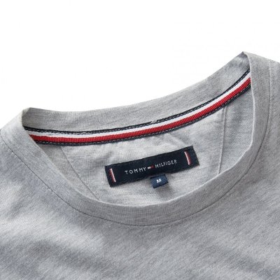 T-shirt Tommy Hilfiger koszulka męska z okrągłym dekoldem szara