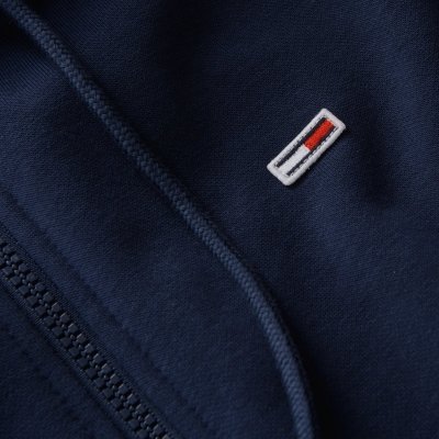 Bluza Tommy Jeans męska granatowa rozpinana z kapturem