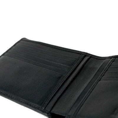 Portfel Hugo Boss Monist męski czarny na banknoty i karty skórzany