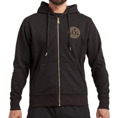 Bluza męska Versace Jeans Couture czarna rozpinana z kapturem