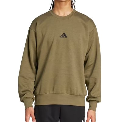 Bluza treningowa męska Adidas do ćwiczeń sportowa zielona duże logo