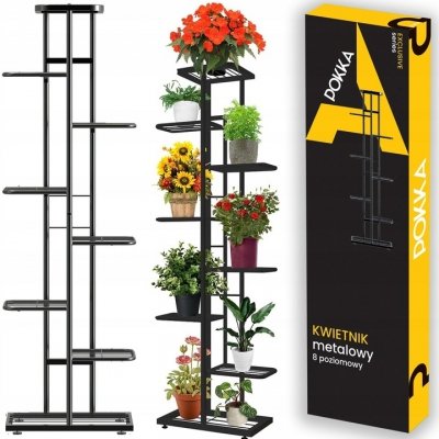 Stojak metalowy na kwiaty i doniczki 8-poziomowy kwietnik piętrowy
